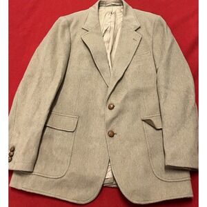 Men's Size 41R Vintage 1970s/80s Camel Hair Blazer Missing Cuff Button